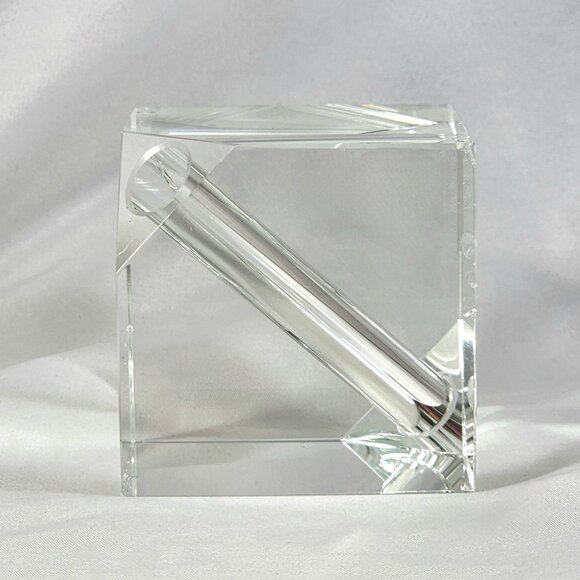Crystal Cube for Hanging Light Fixture Replacement Pendant Glass Paperweight 2 ¾ - Picture 5 of 10